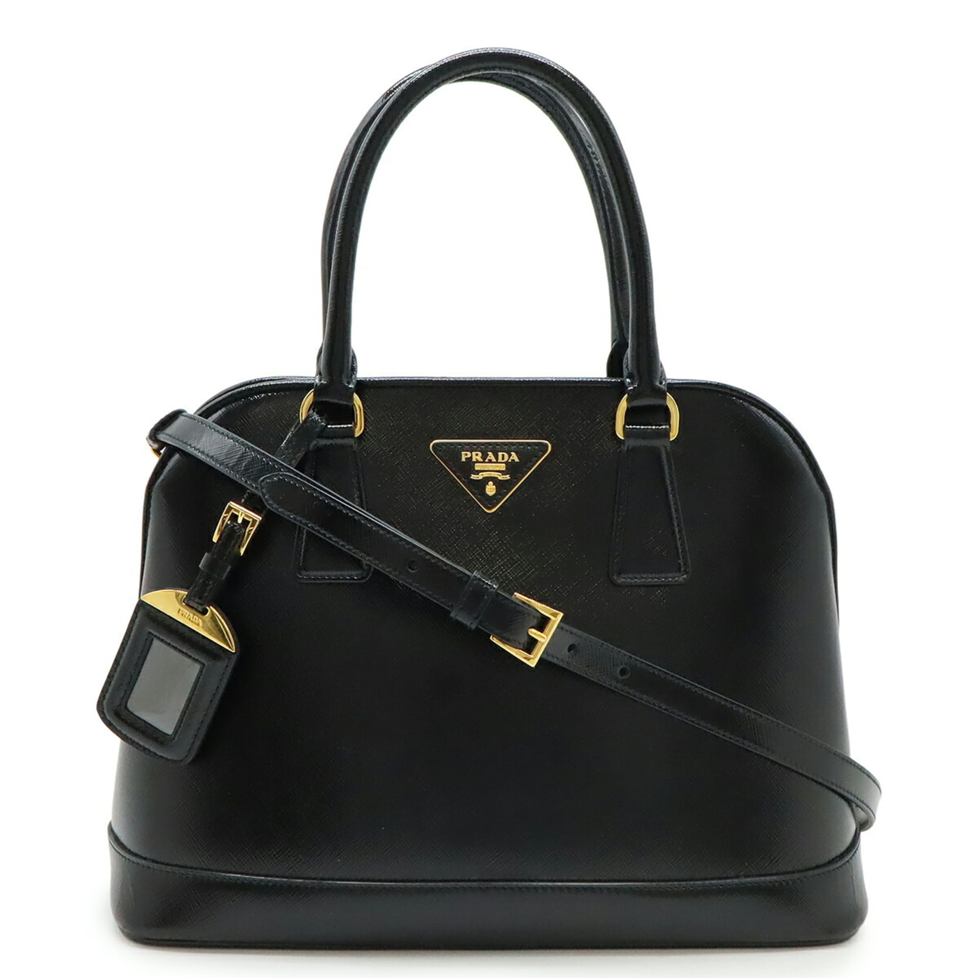 Prada Black Nero Patent Leather Handbag Shoulder Bag