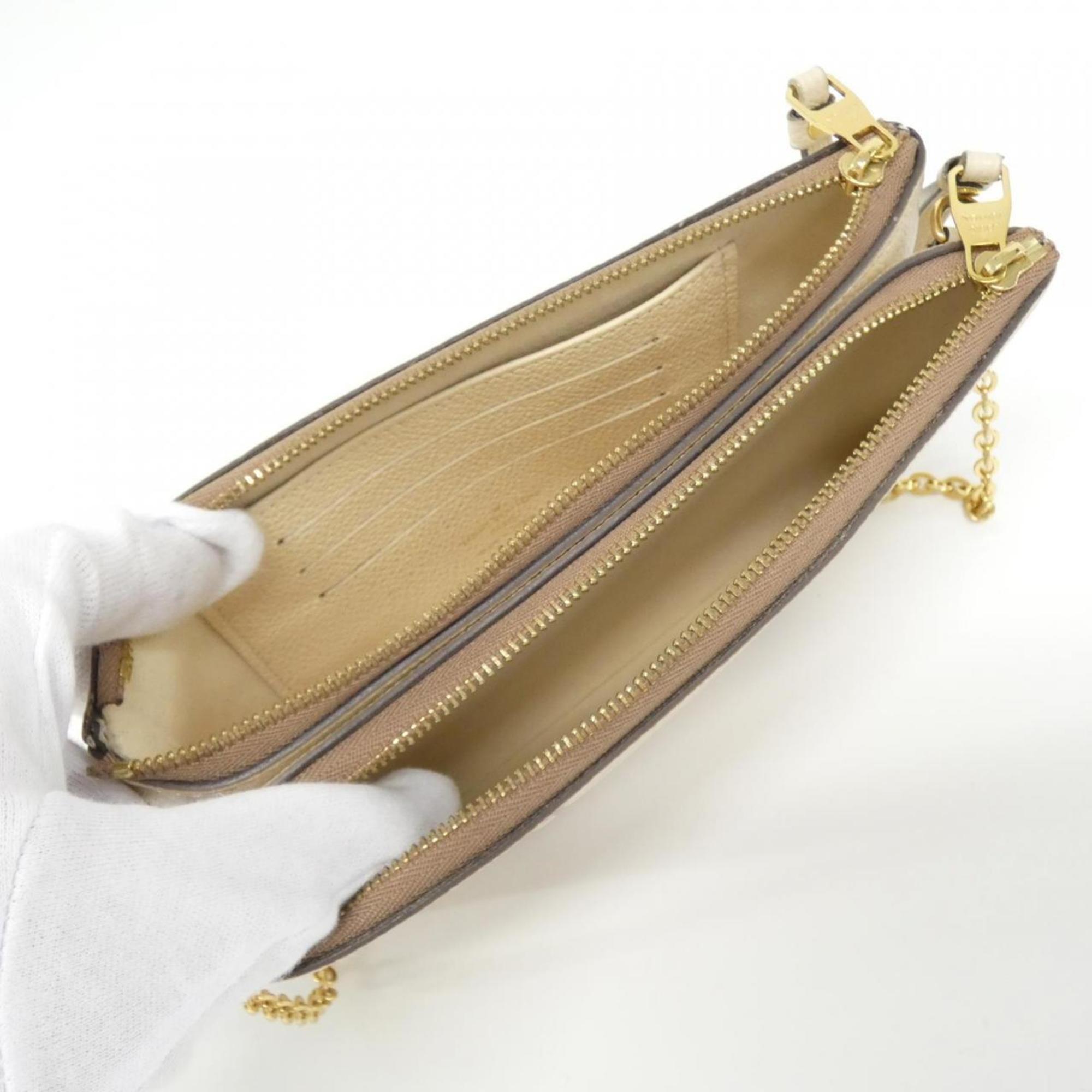 Louis Vuitton Cream Leather Pochette Shoulder Bag