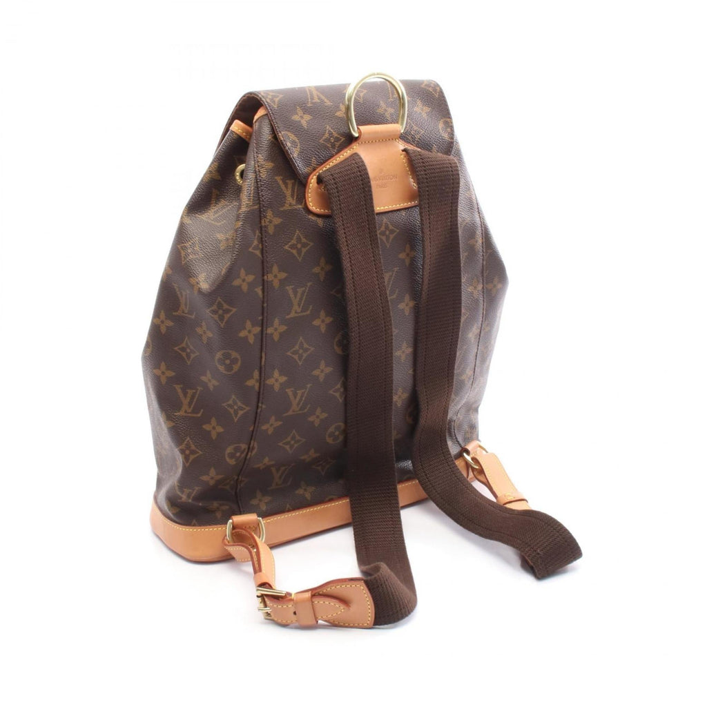 Louis Vuitton Brown Monogram Coated Canvas Leather Backpack