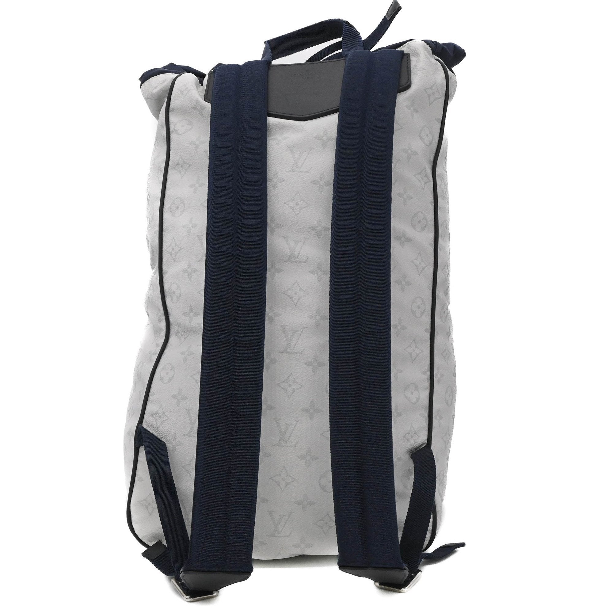 Louis Vuitton Navy White Canvas Backpack