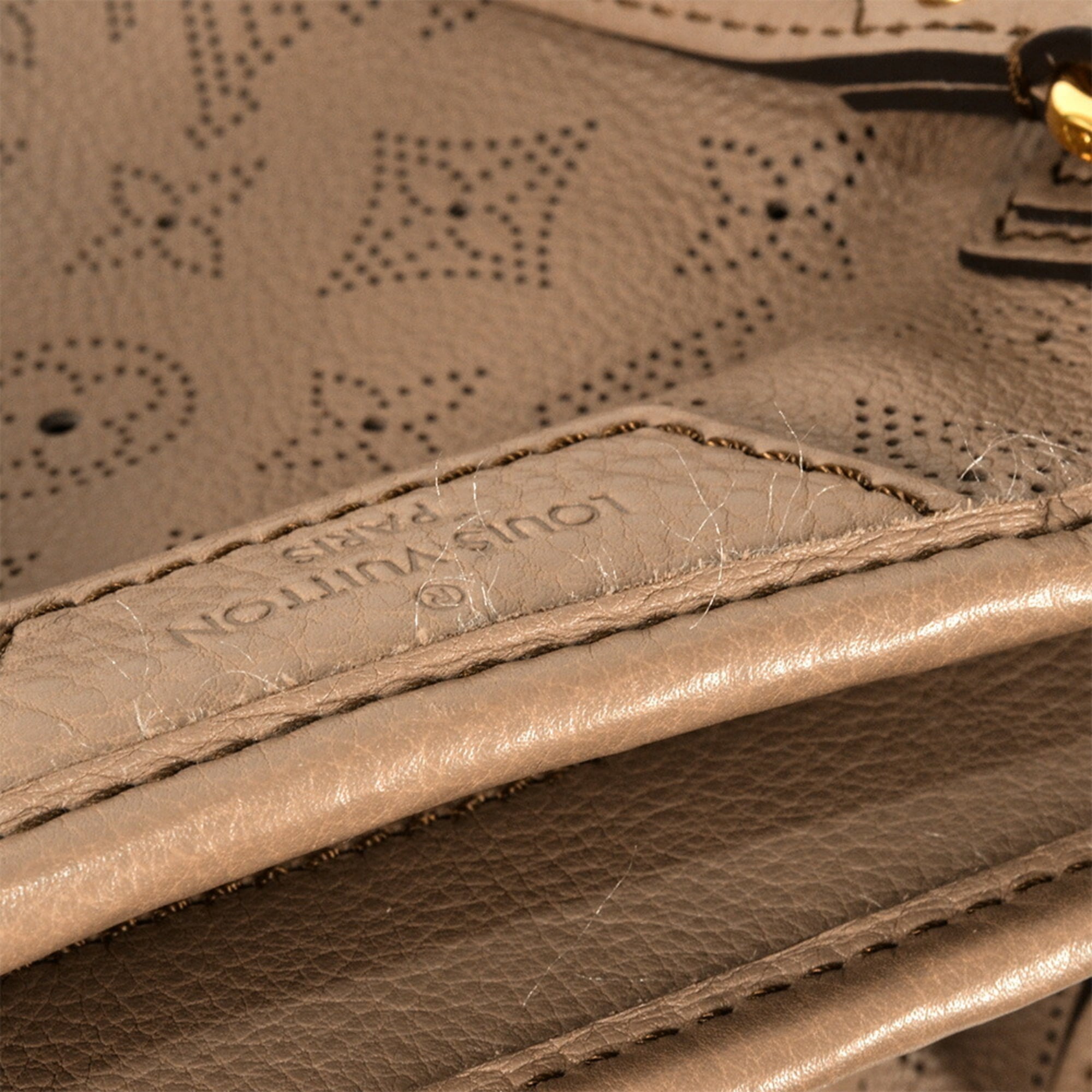 Louis Vuitton Beige Beige Poodle Monogram Mahina Leather Tote Bag