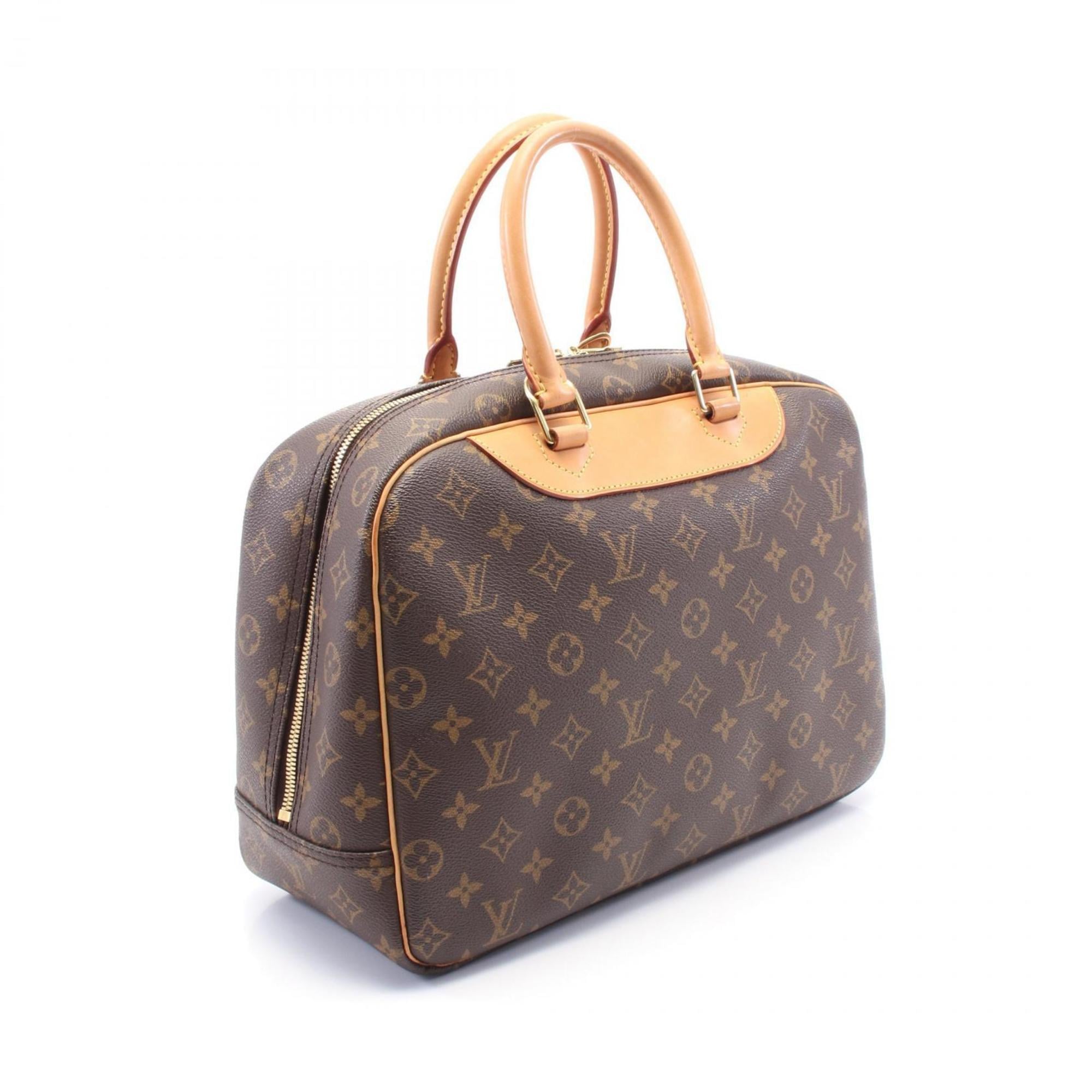 Louis Vuitton Monogram Brown Coated Canvas Leather Handbag