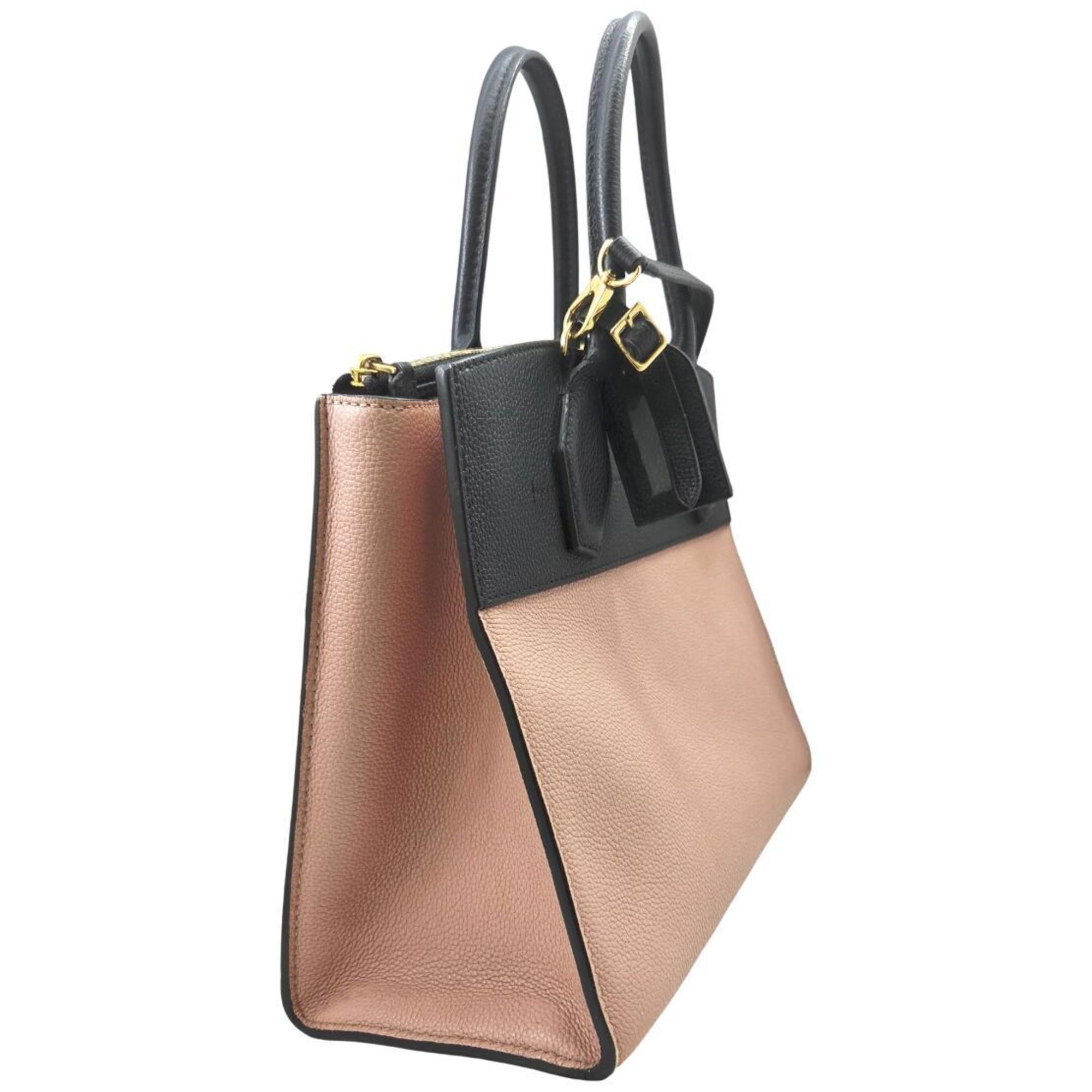 Louis Vuitton Black Pink Cuir Ombre Leather Handbag
