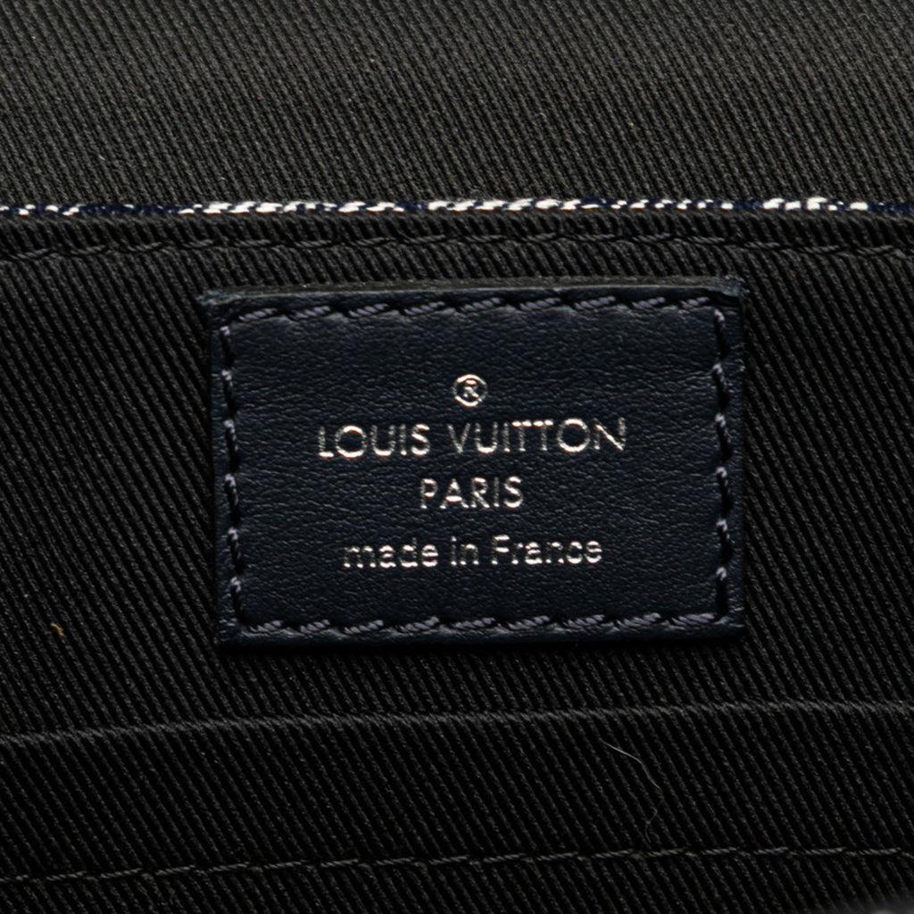 Louis Vuitton Navy Denim Leather Messenger Bag