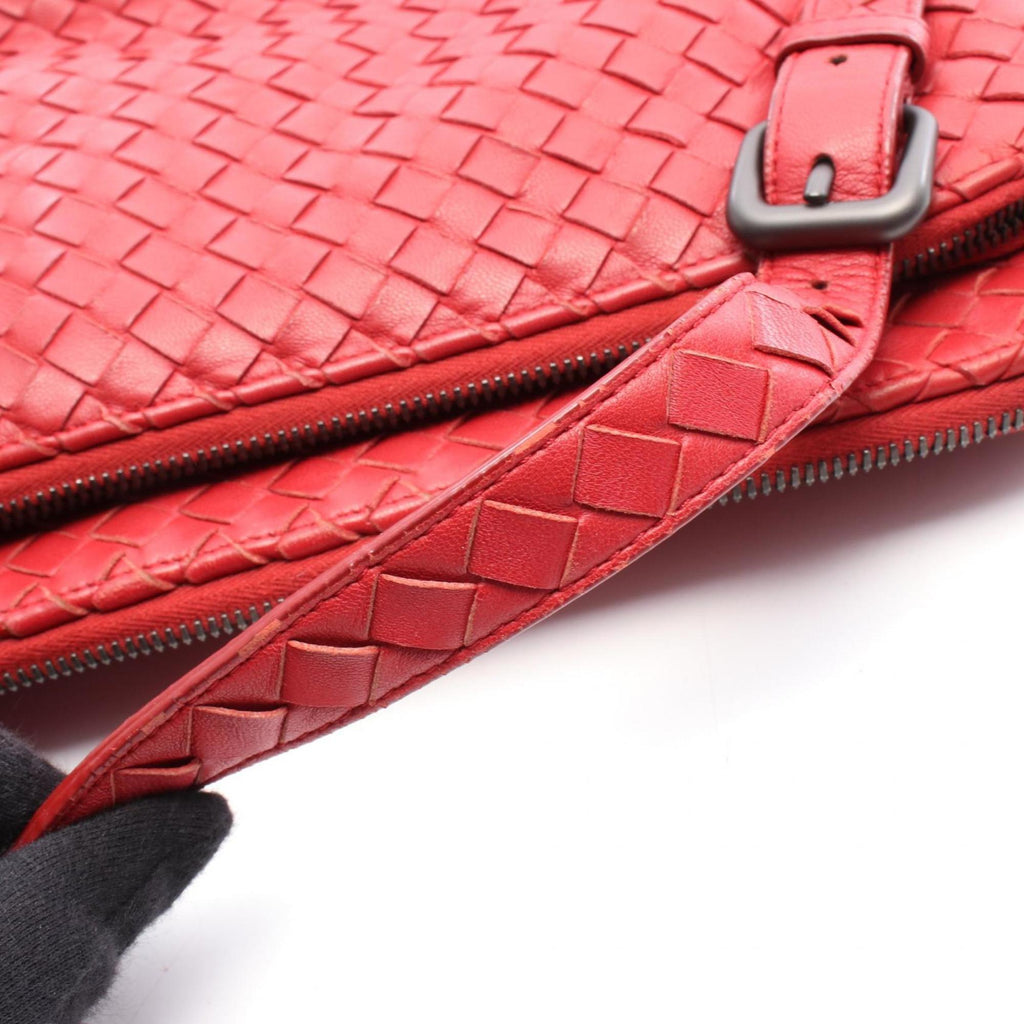 Bottega Veneta Red Color Leather Handbag
