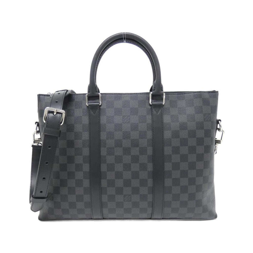 Louis Vuitton Dark Gray Graphite Coated Canvas Briefcase Handbag