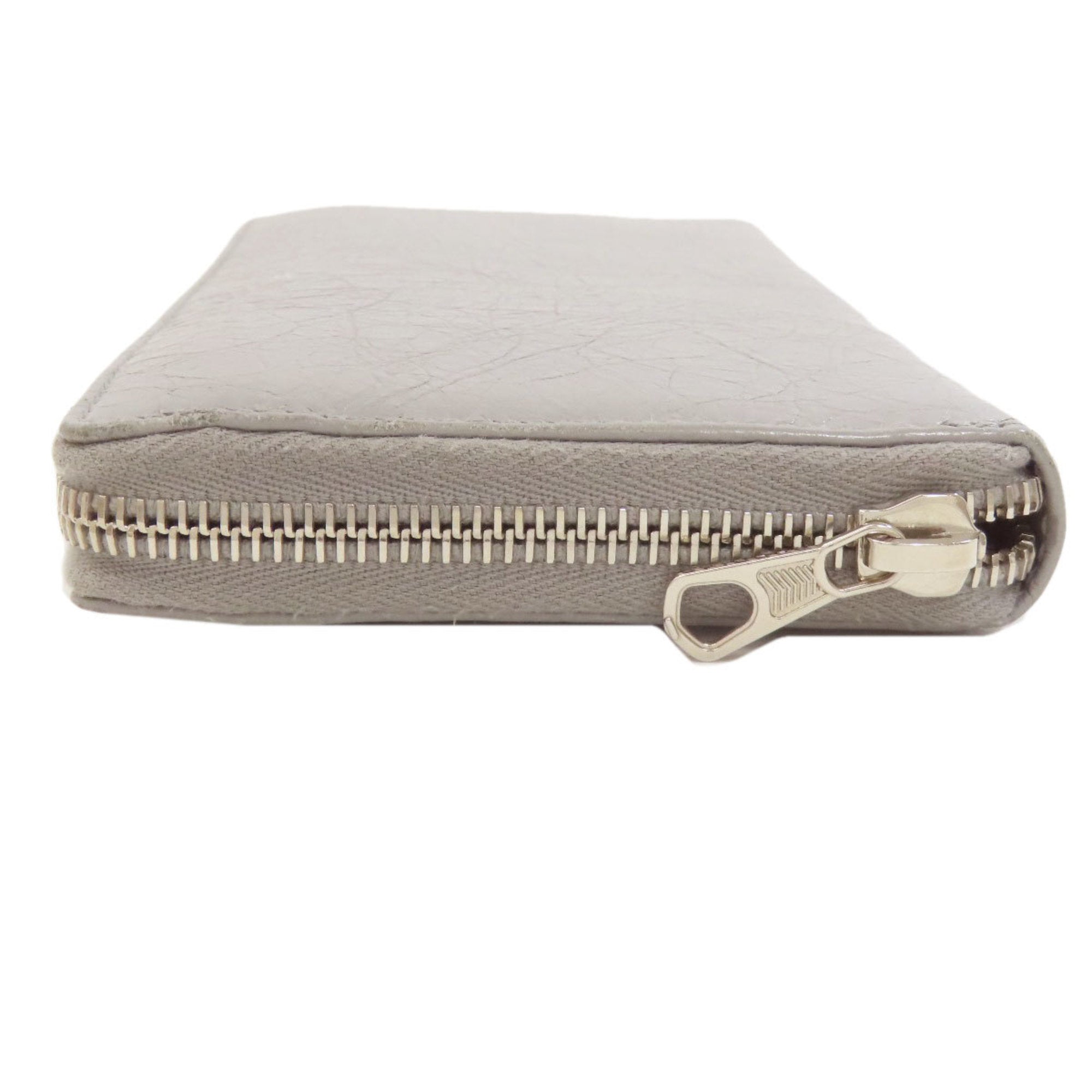 Balenciaga Gray Leather Long Wallet (Bi-Fold)