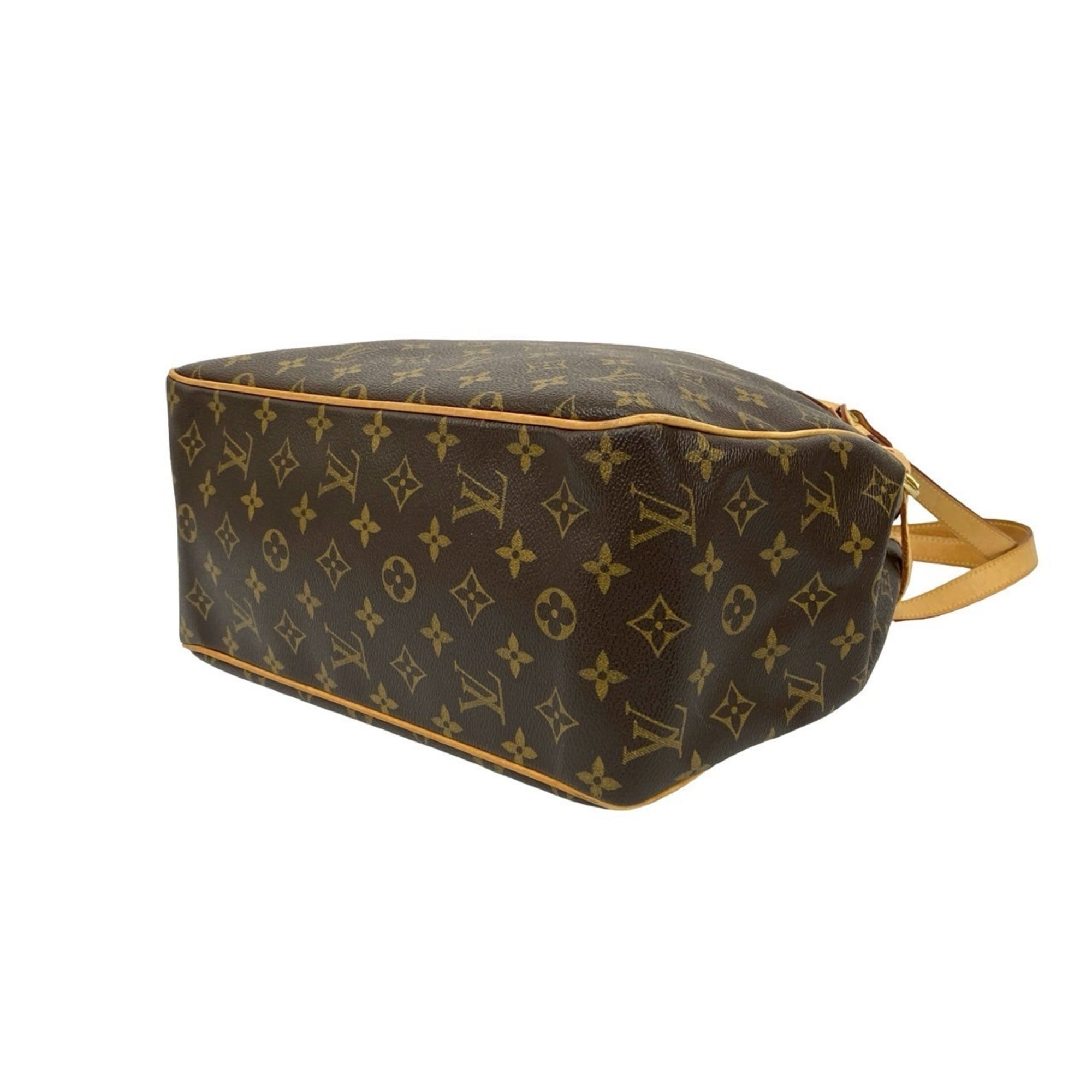 Louis Vuitton Brown Leather Pvc Shoulder Bag Tote Bag