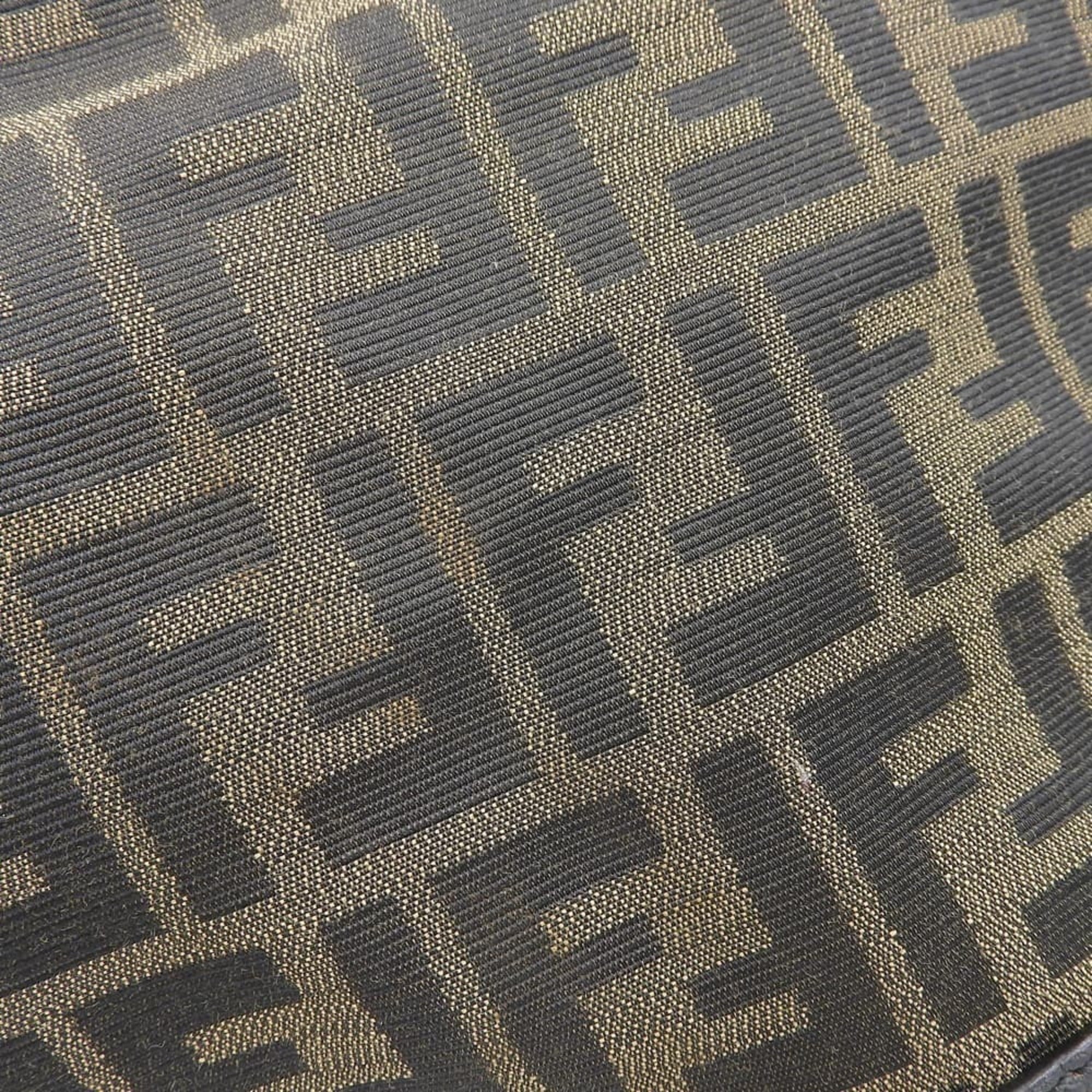 Fendi Zucca Brown Zucca Leather Shoulder Bag