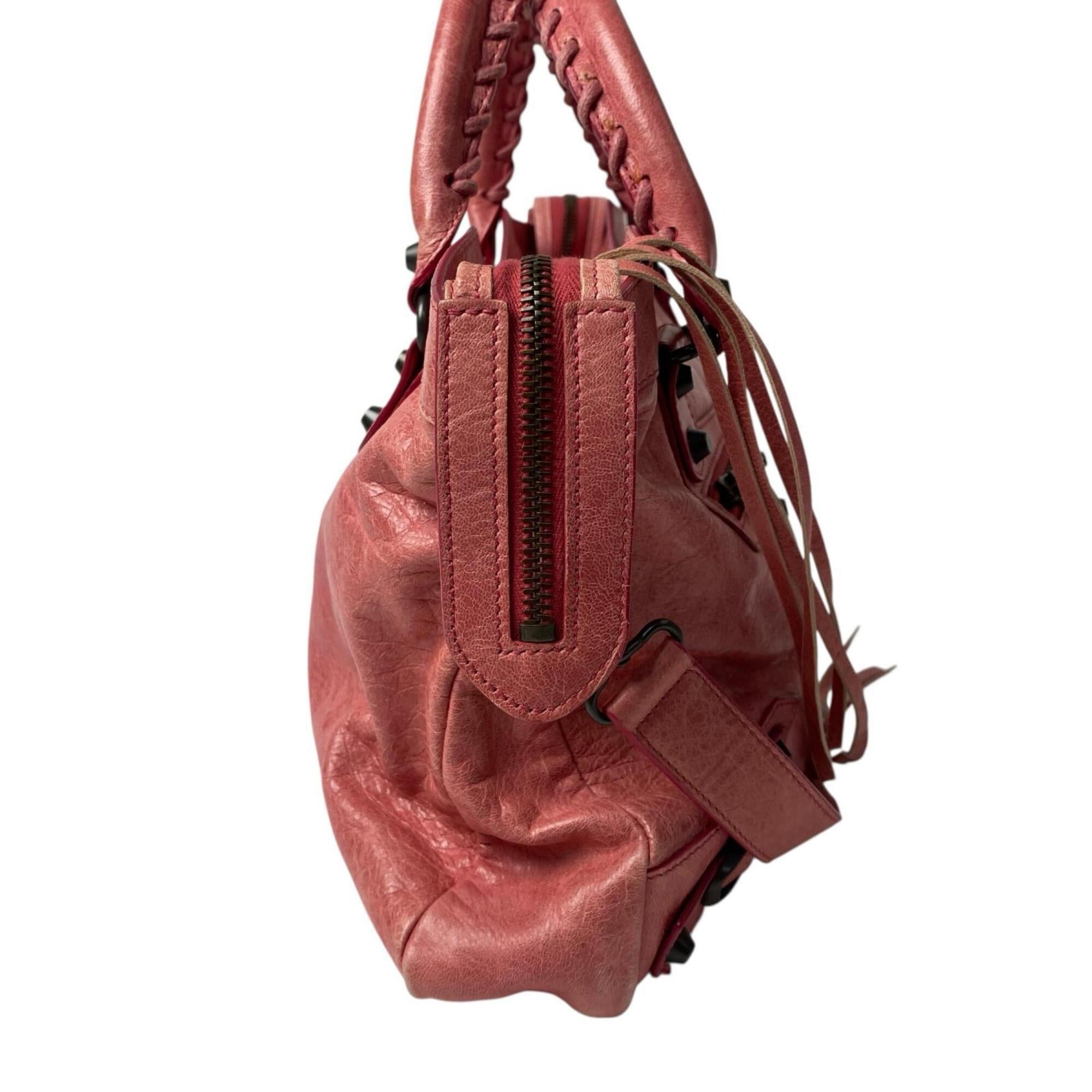 Balenciaga Pink Leather Handbag Shoulder