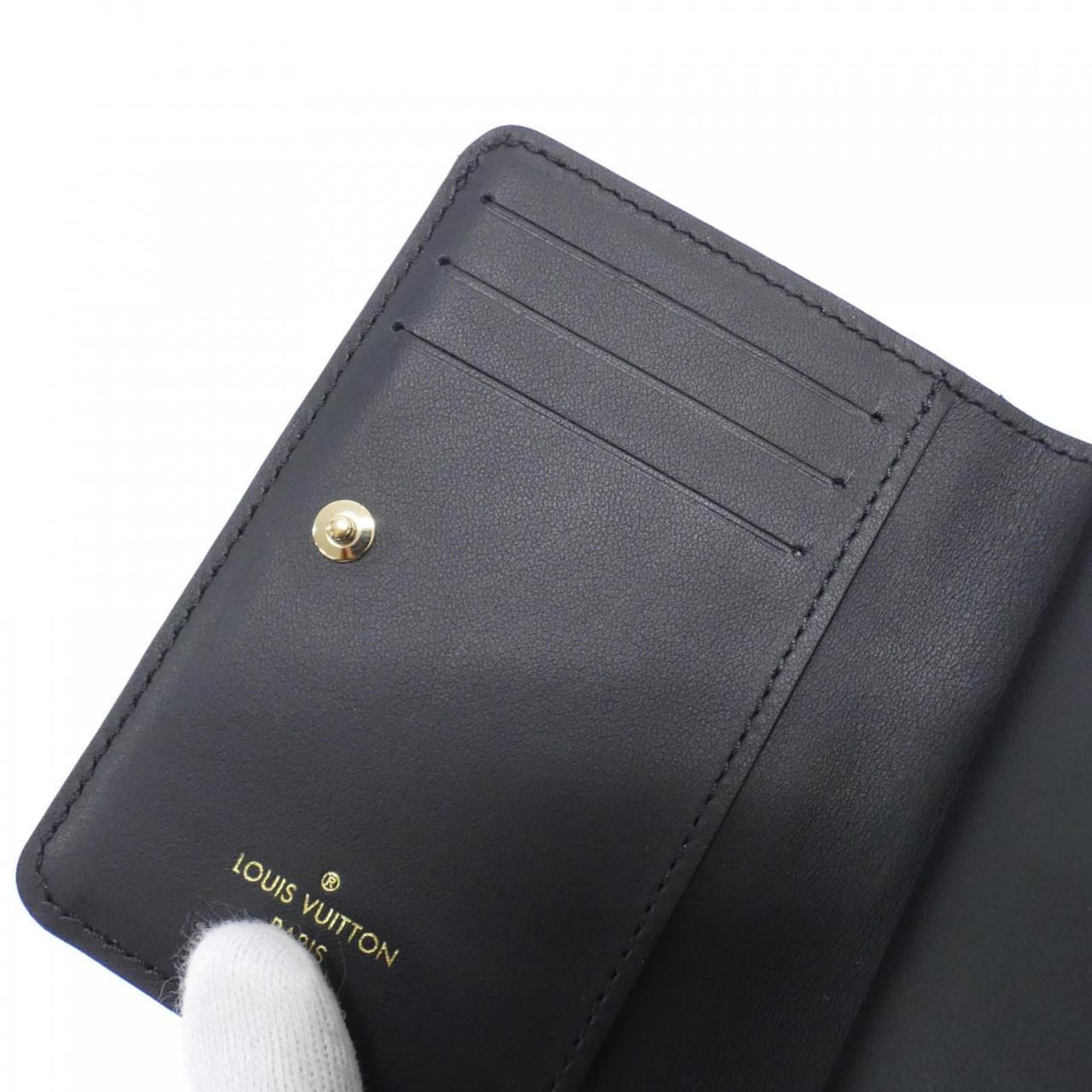 Louis Vuitton Black Leather Coin Purse/Coin Case
