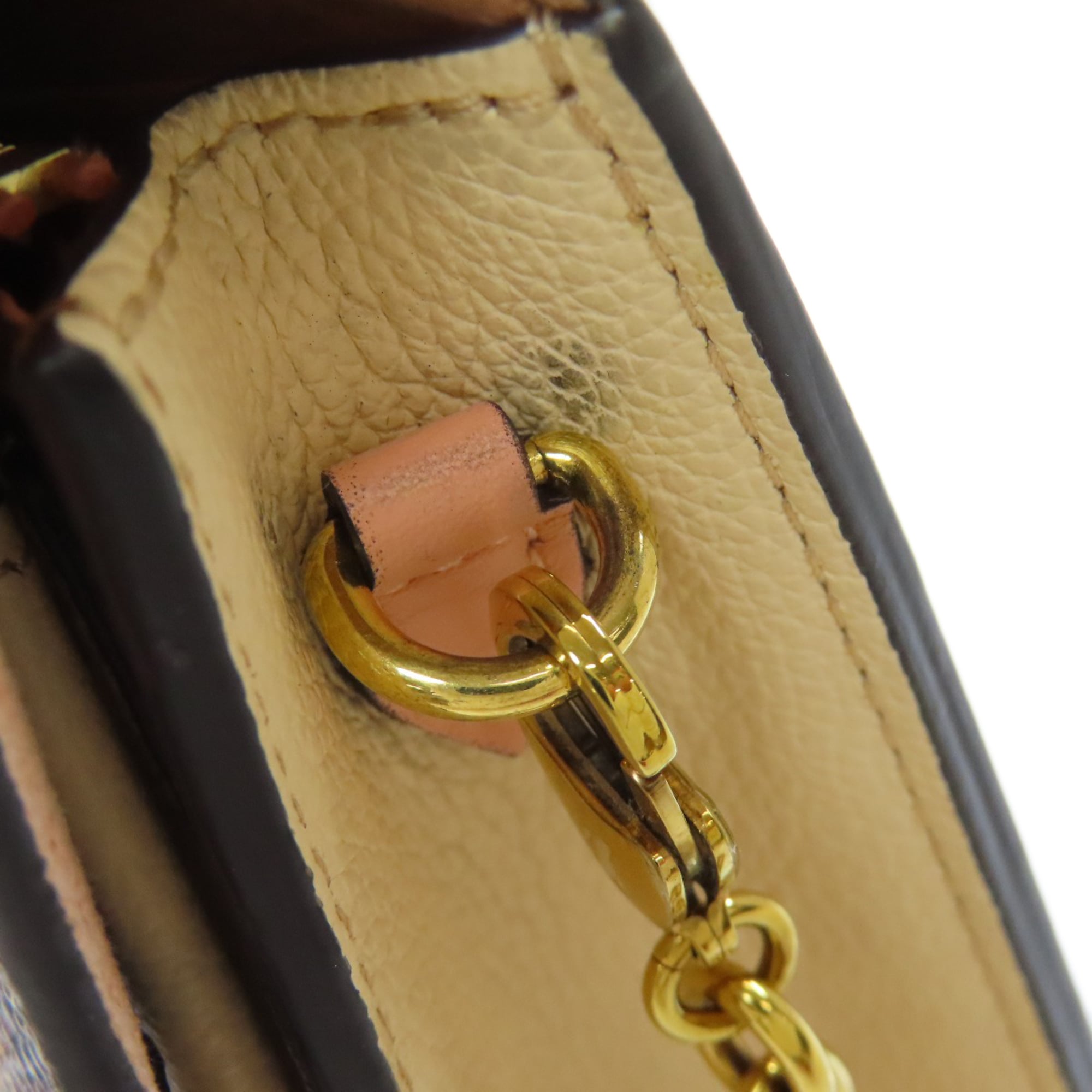 Louis Vuitton Brown Damier Canvas Ebene Damier Canvas Chain/Shoulder Wallet