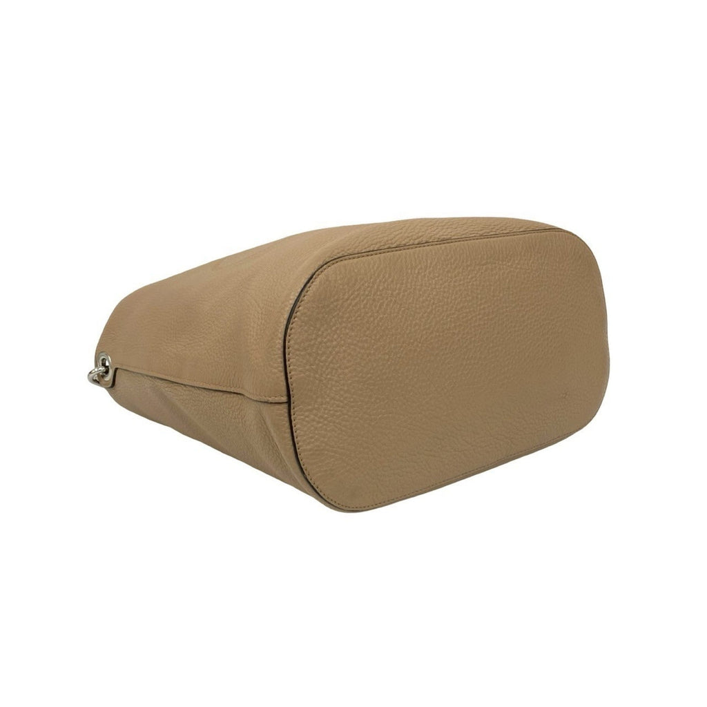 Prada Beige Leather Pochette Shoulder Bag