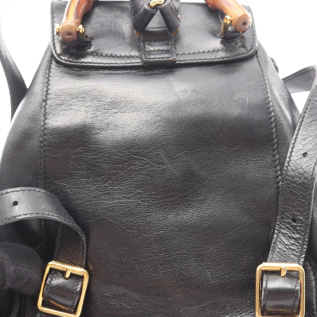 Gucci Black Leather Backpack (Pre-Owned)