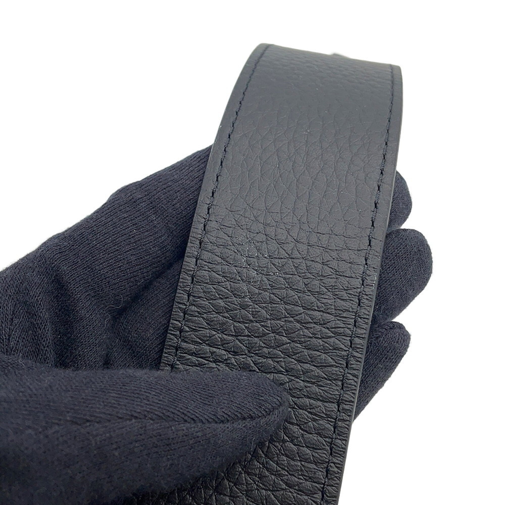 Louis Vuitton Black Noir Exotic Leather Handbag Shoulder Bag