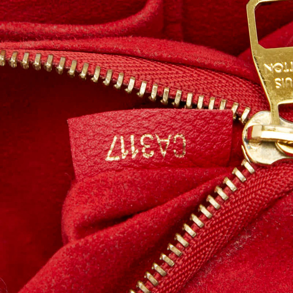Louis Vuitton Brown Cerise Red Color Pvc Leather Shoulder Bag