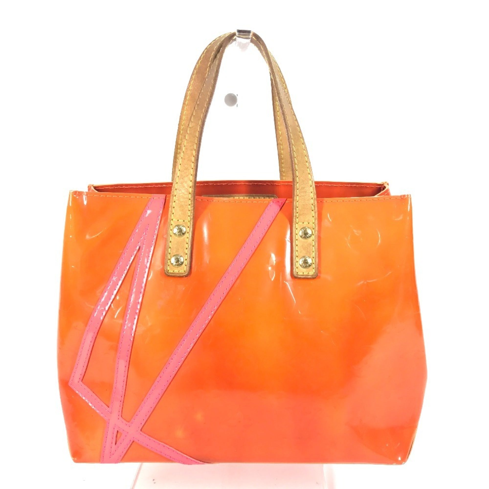 Louis Vuitton Orange Monogram Vernis Handbag Tote Bag
