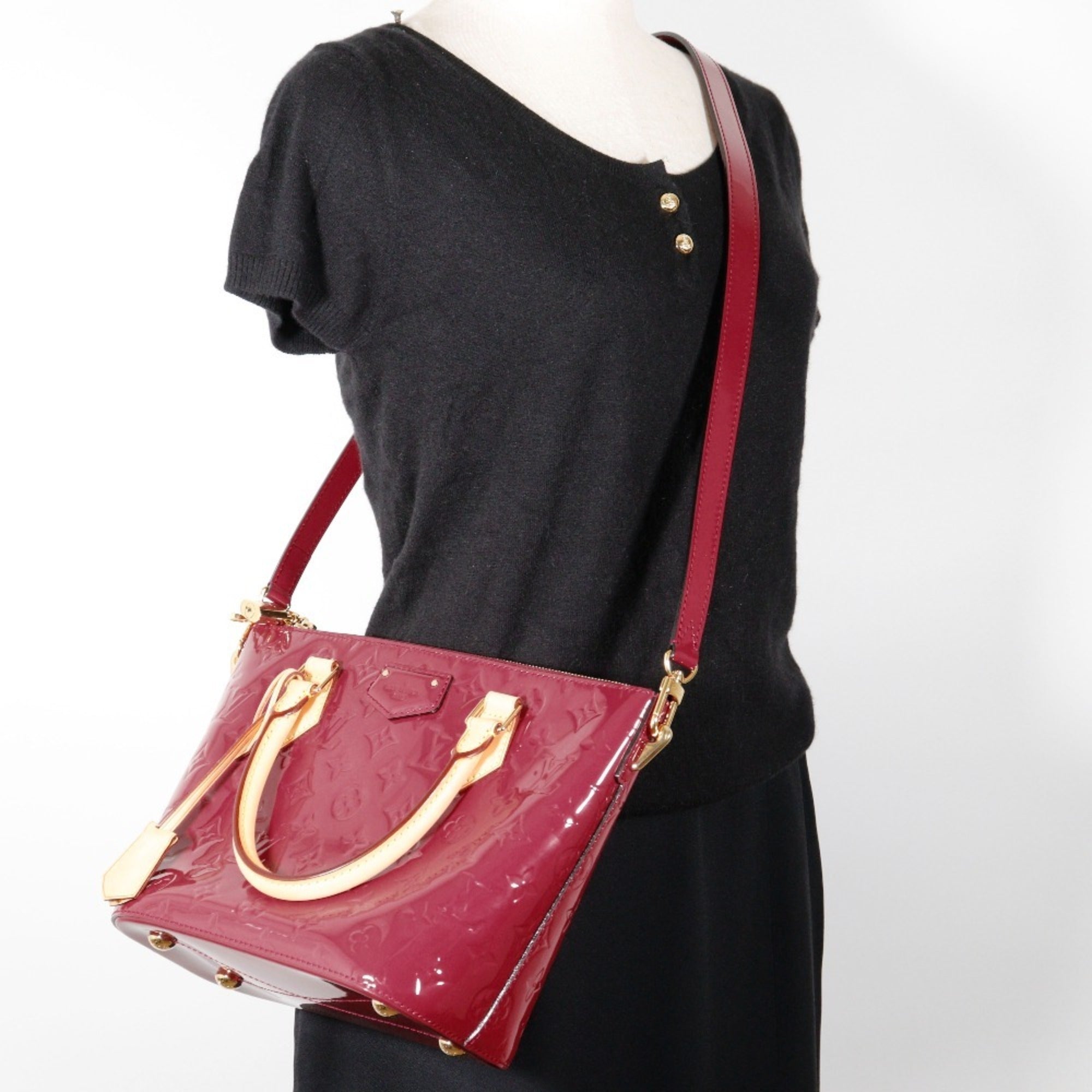 Louis Vuitton Indian Rose Monogram Vernis Handbag