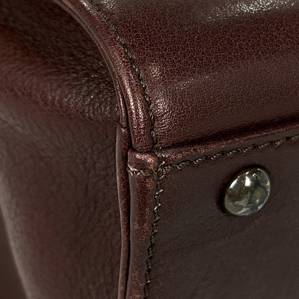 Chanel Brown Leather Handbag Tote Bag