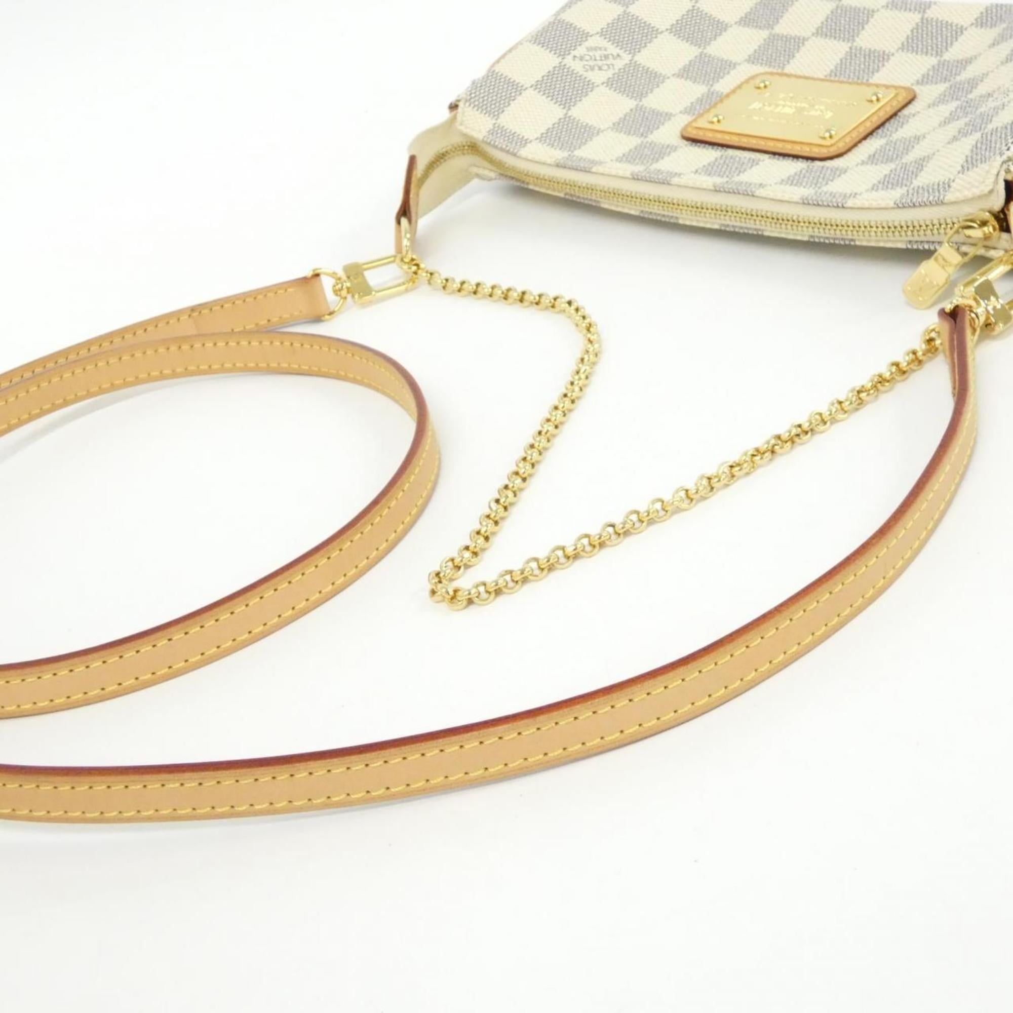 Louis Vuitton Azur White Coated Canvas Shoulder Bag