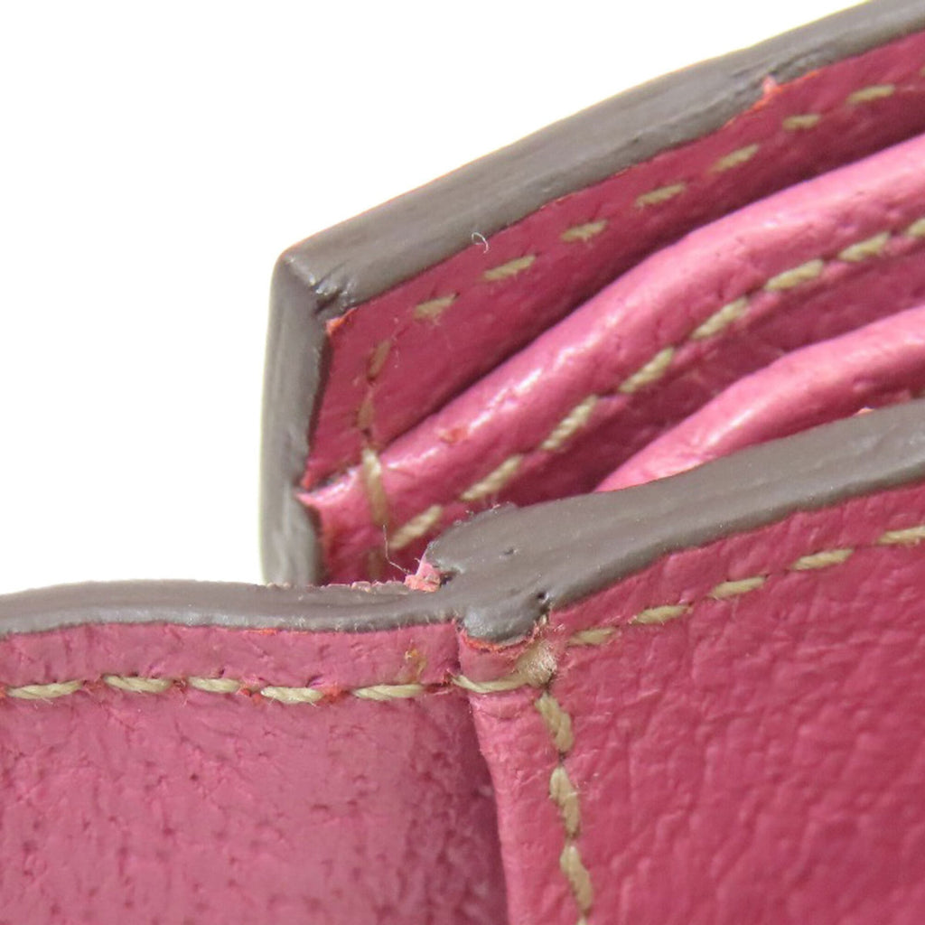 Gucci Brown Pink Canvas Leather Wallet (Bi-Fold) (Pre-Owned)