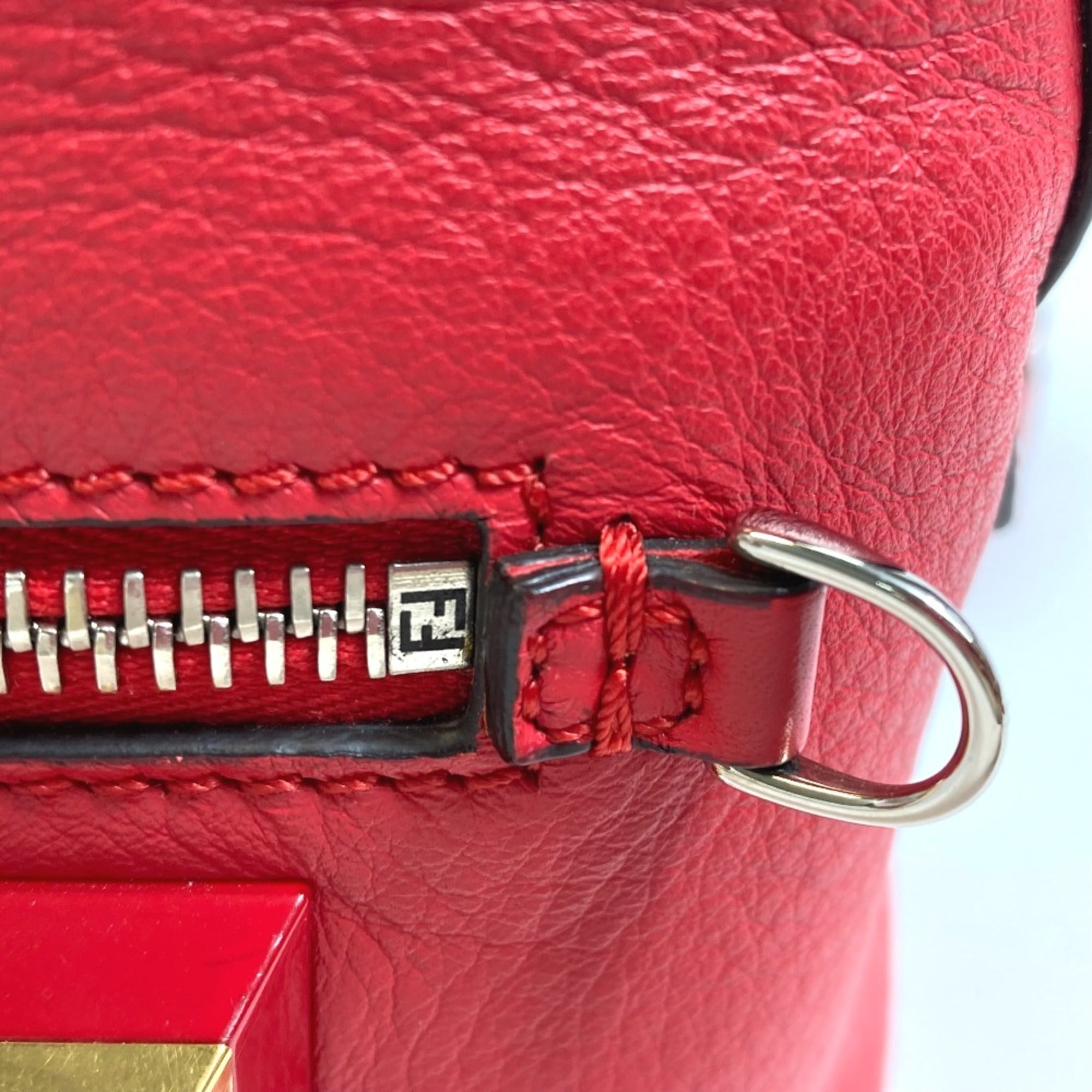Fendi Red Leather Backpack