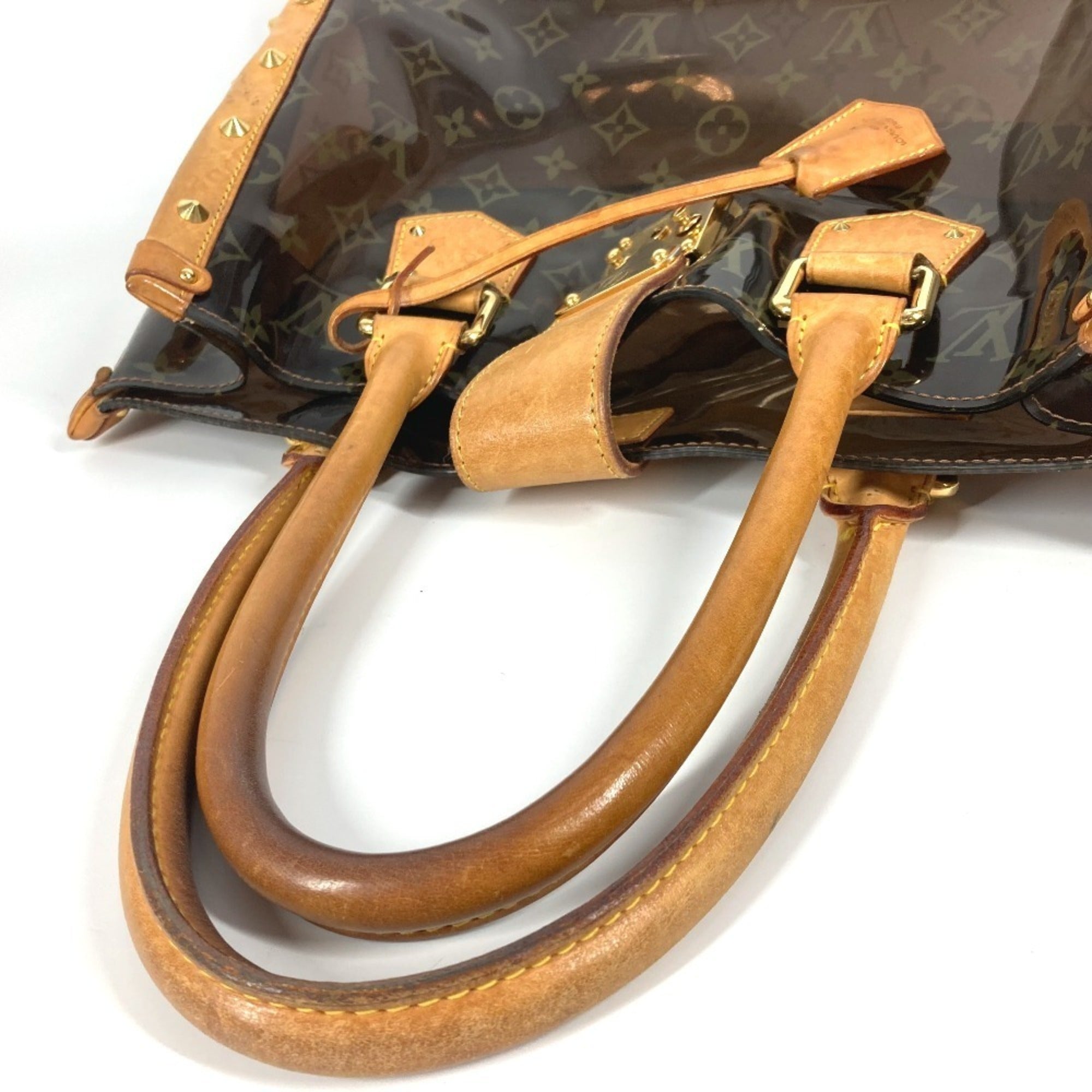 Louis Vuitton Brown Vinyl Shoulder Bag Tote Bag