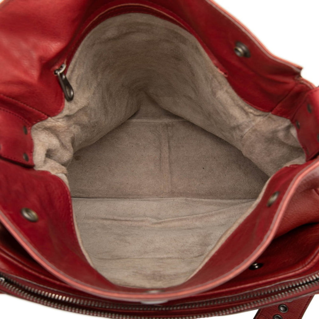 Bottega Veneta Red Color Leather Shoulder Bag