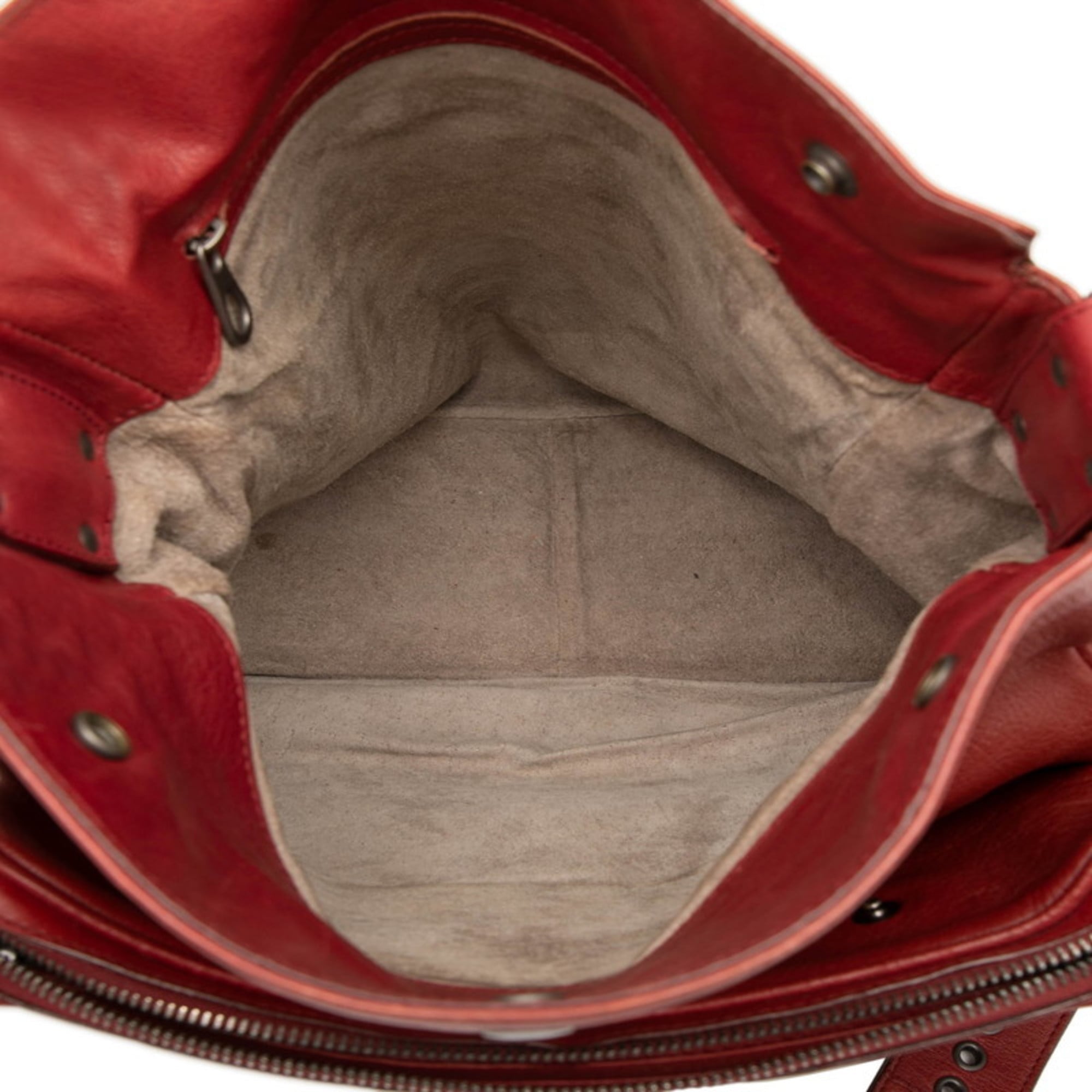 Bottega Veneta Red Color Leather Shoulder Bag