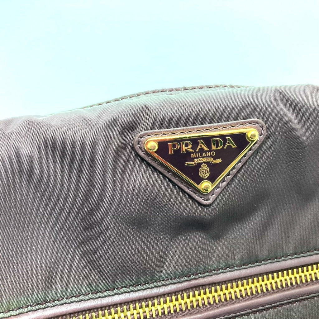 Prada Purple Leather Tote Bag