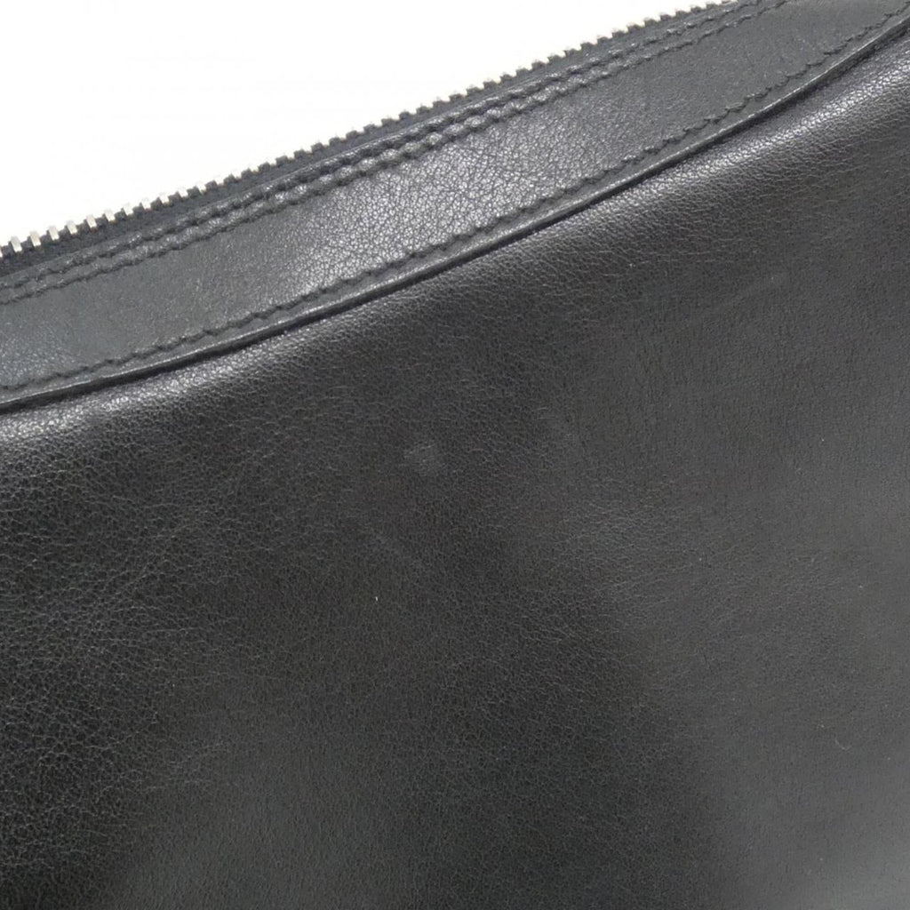 Gucci Black White Leather Shoulder Bag (Pre-Owned)