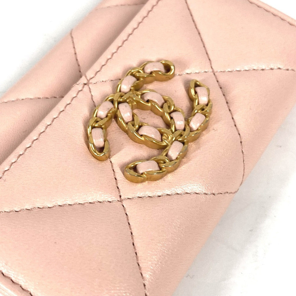 Chanel Pink Leather Coin Purse/Coin Case