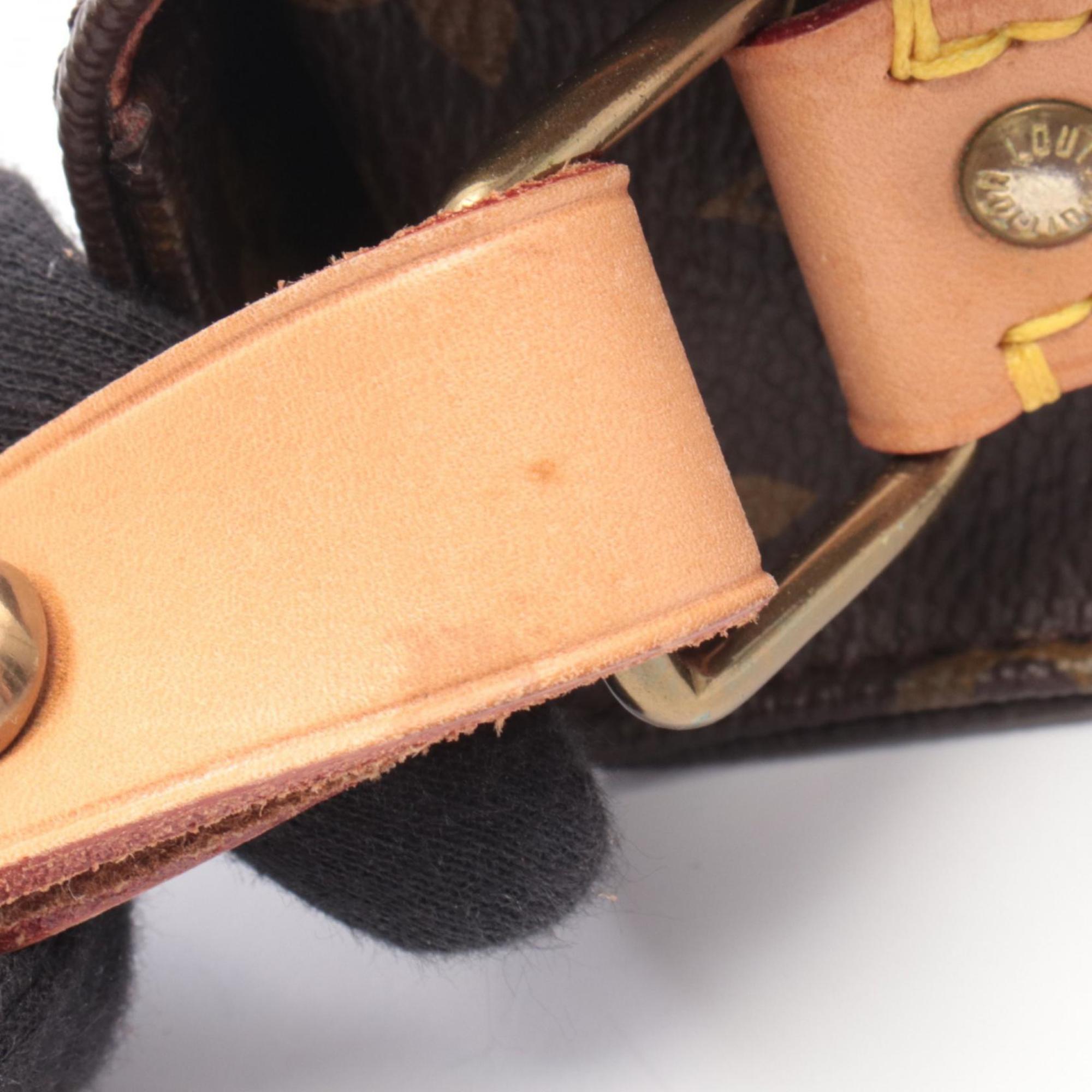 Louis Vuitton Brown Coated Canvas Leather Handbag Shoulder Bag