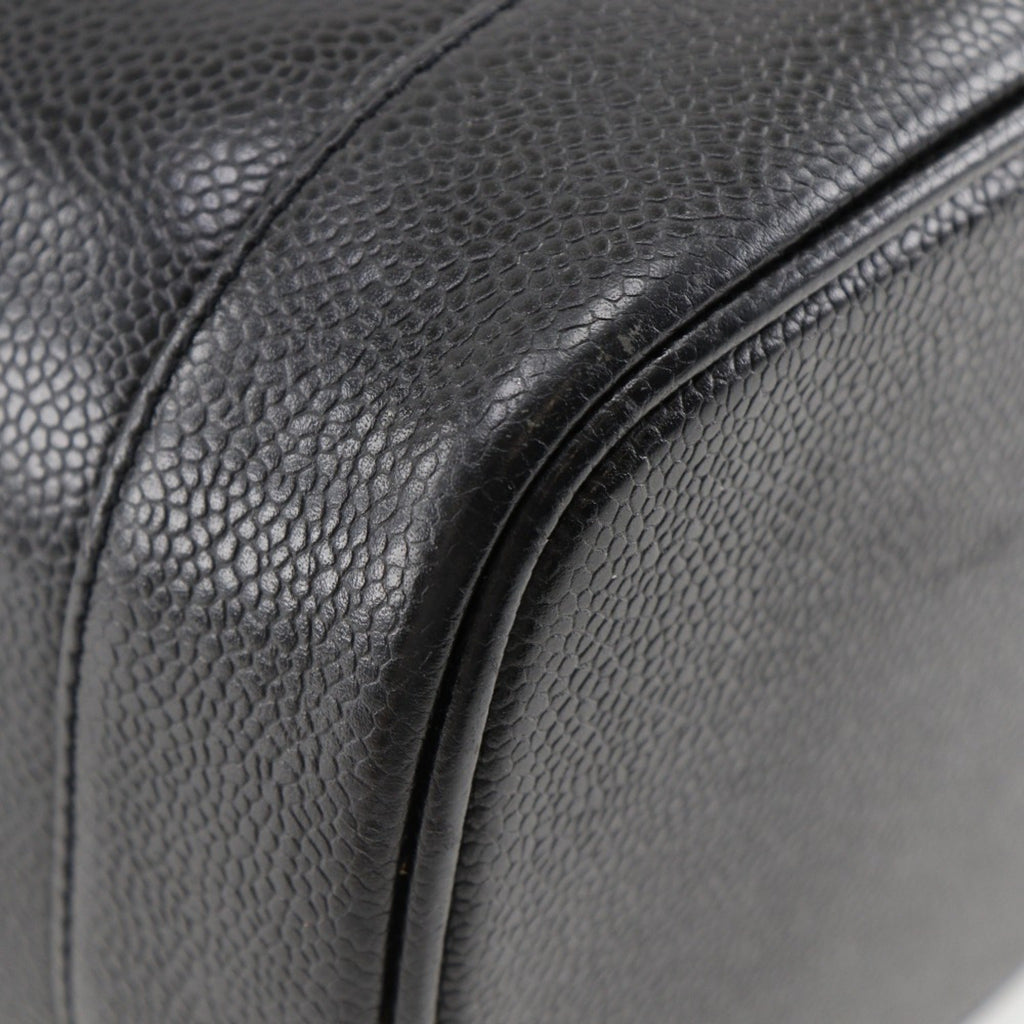 Chanel Caviar Skin Black Caviar Leather Handbag