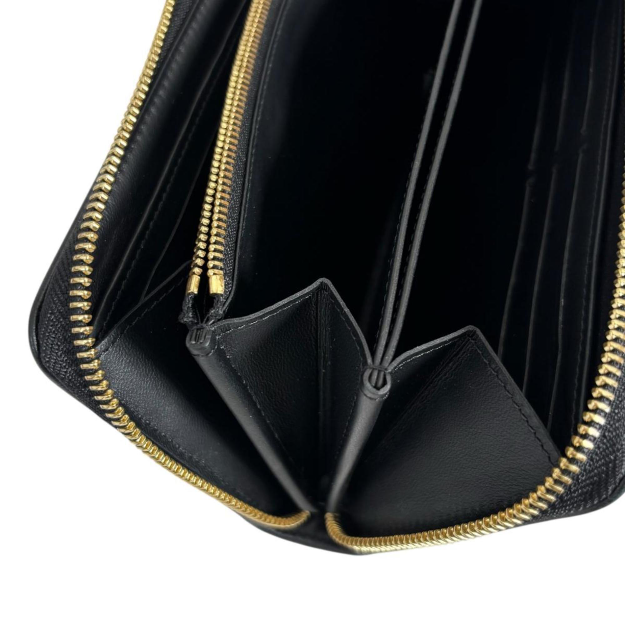 Louis Vuitton Monogram Black Noir Leather Long Wallet