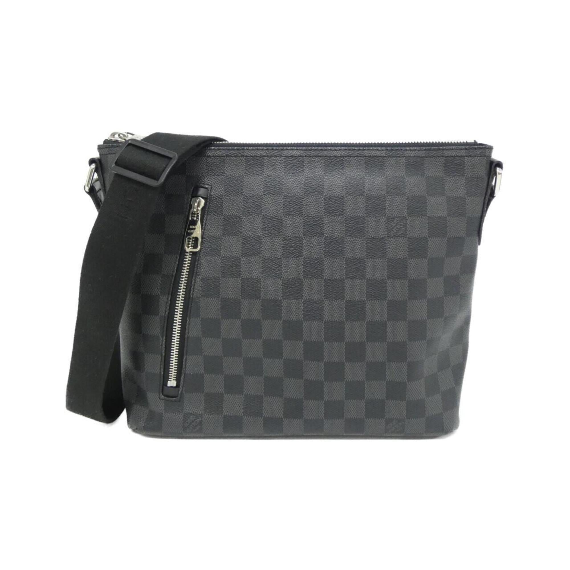 Louis Vuitton Dark Gray Graphite Coated Canvas Shoulder Bag