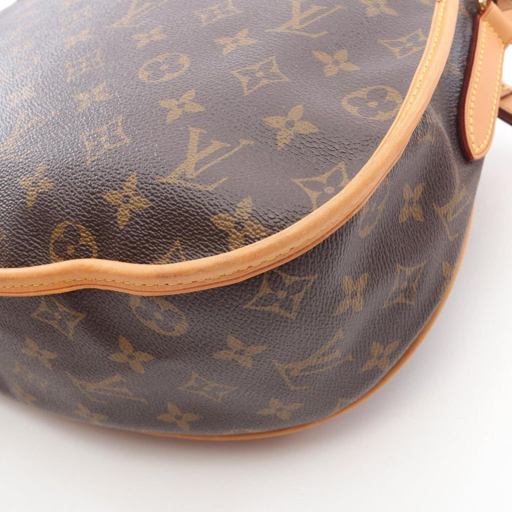 Louis Vuitton Brown Coated Canvas Leather Shoulder Bag