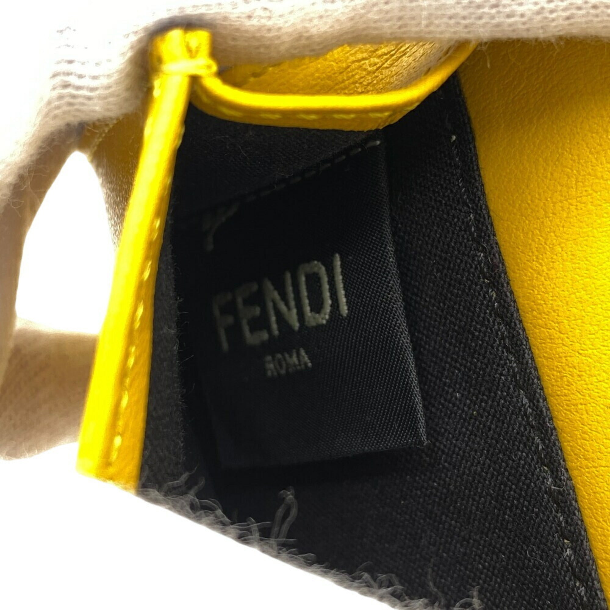 Fendi Yellow Leather Wallet (Tri-Fold)
