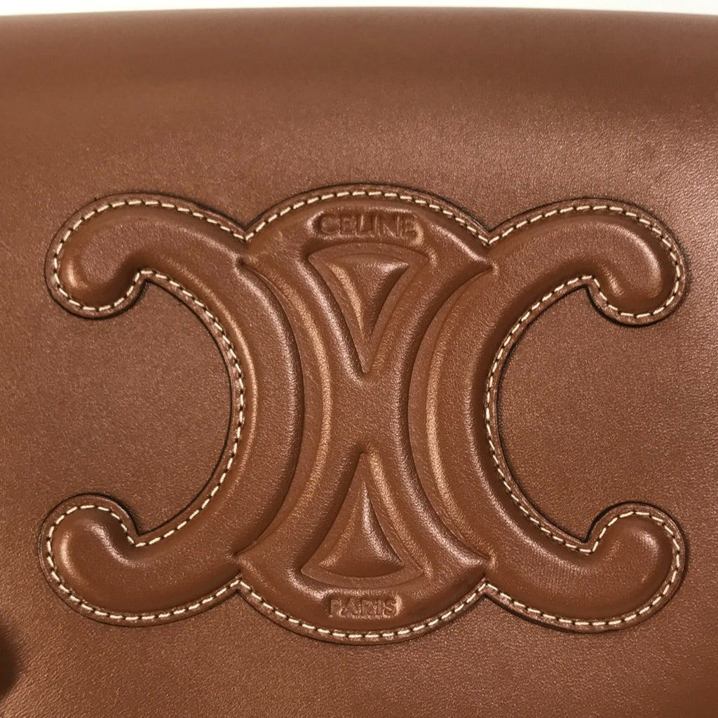 Celine Brown Leather Shoulder Bag