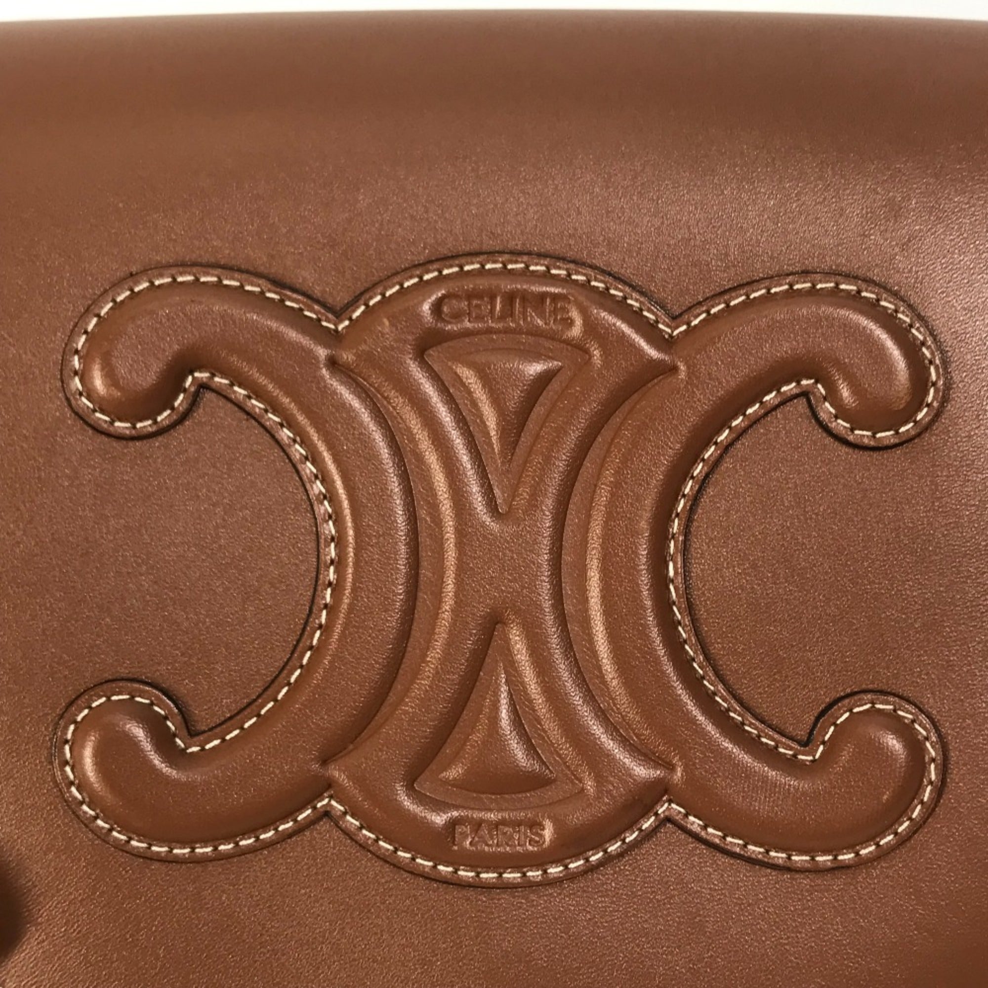 Celine Brown Leather Shoulder Bag