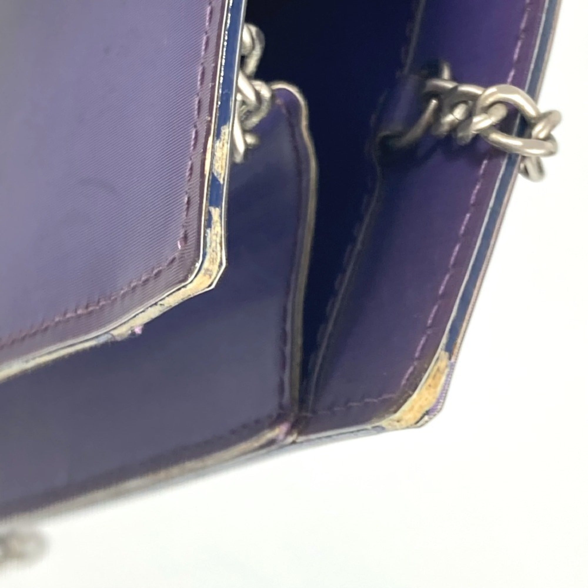 Chanel Purple Pvc Leather Shoulder Bag
