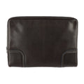 Louis Vuitton Brown Leather Clutch Bag Handbag
