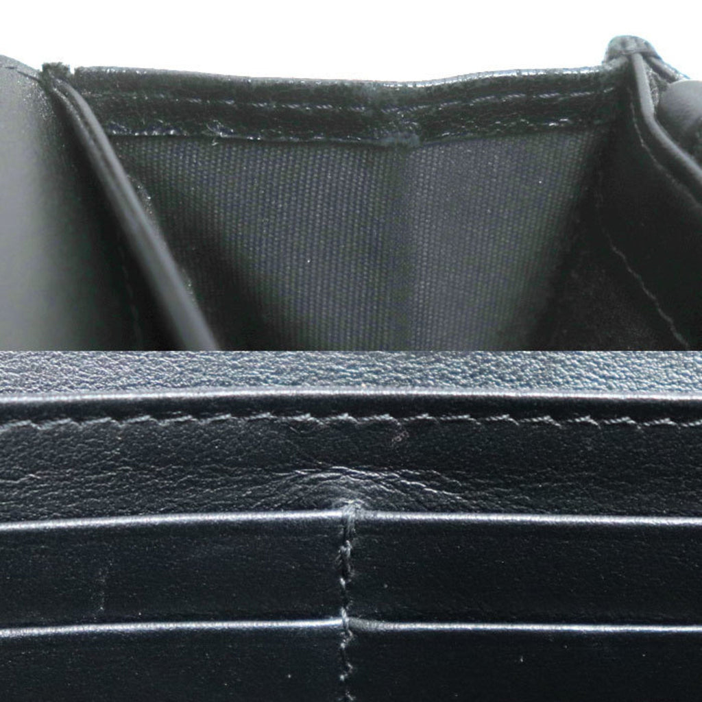 Chanel Black Leather Long Wallet (Bi-Fold)