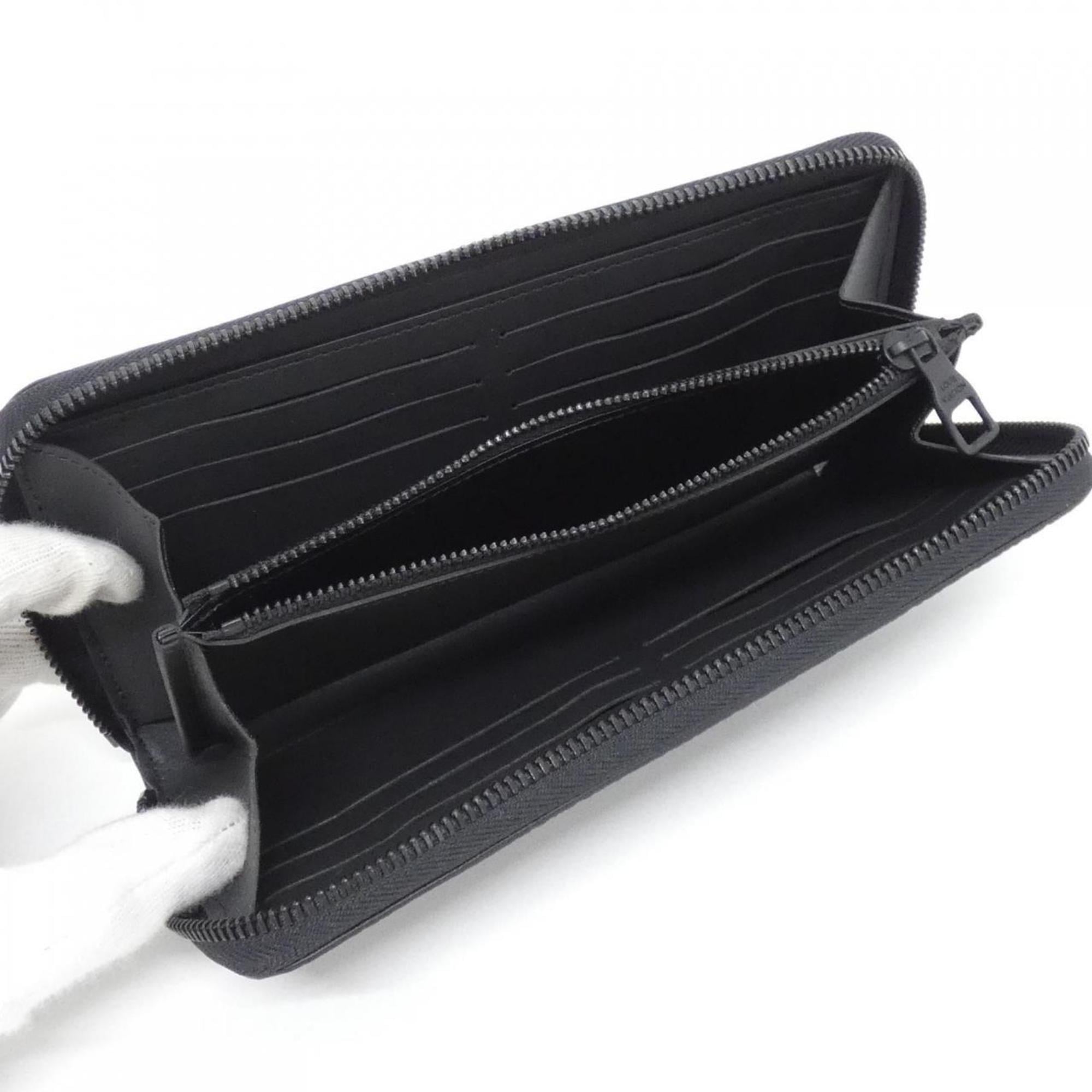 Louis Vuitton Black Leather Long Wallet