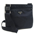 Prada Black Nylon Leather Shoulder Bag
