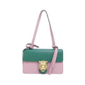 Gucci Green Pink Leather Shoulder Bag (Pre-Owned)