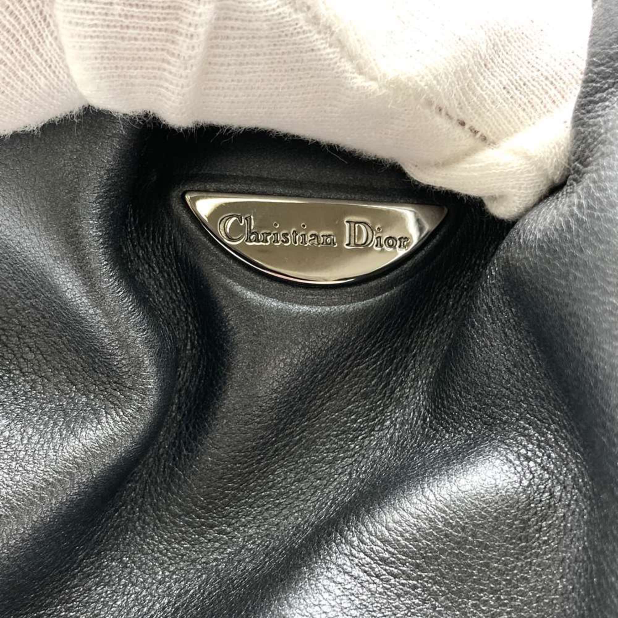 Christian Dior Gray Leather Handbag (Pre-Owned)