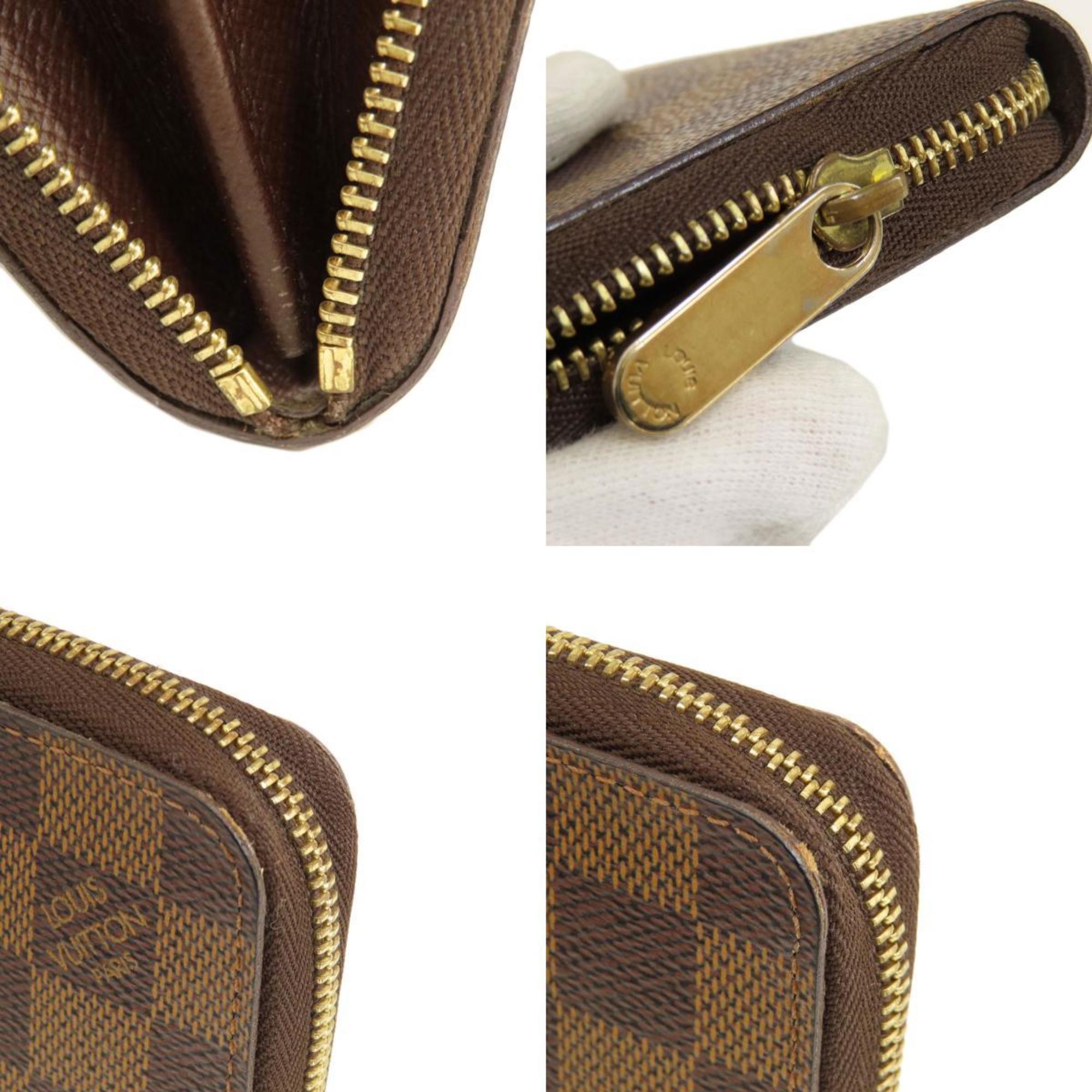 Louis Vuitton Damier Canvas Ebene Damier Canvas Coin Purse/Coin Case