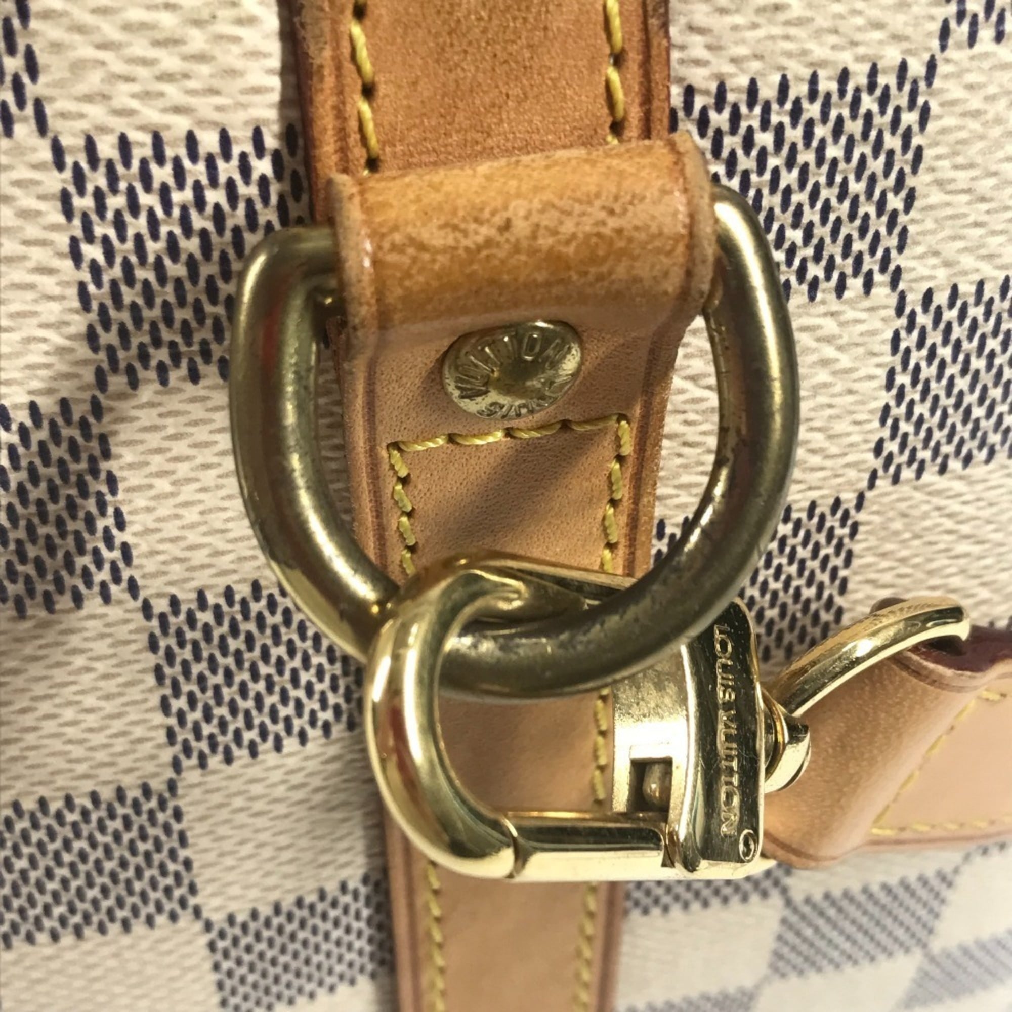 Louis Vuitton Damier Azur White Damier Azur Boston Bag Handbag Shoulder Bag