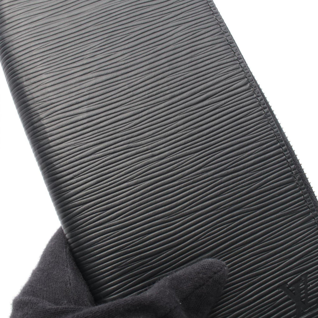 Louis Vuitton Black Noir Epi Leather Long Wallet